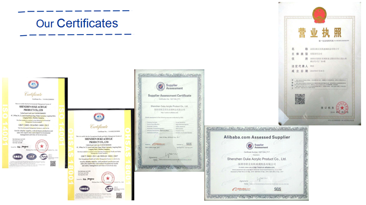 Plastic clear pipe acrylic storage tube  certificates.png