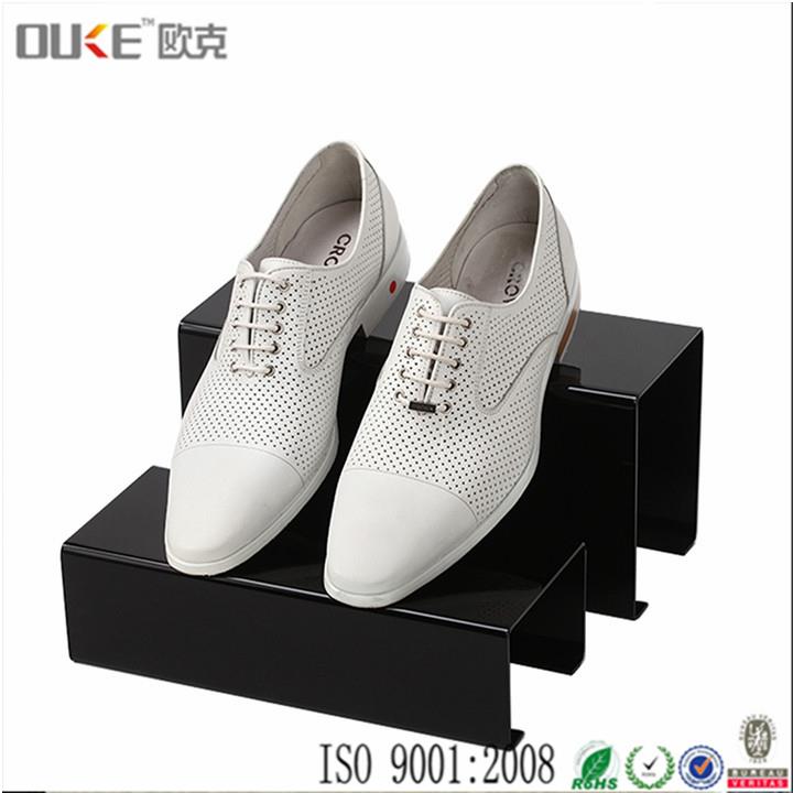 Black Shoe Store Display Plastic Shoe Display Stands Acrylic Shoe Rack Display