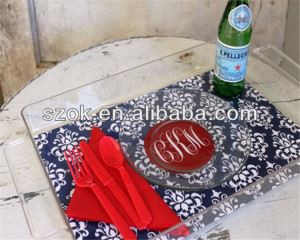 جدید ورود ملامین سینی بزرگ Lucite سینی سینی های شخصی ذخیره سازی اکریلیک سینی
