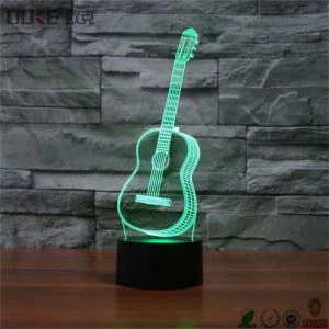 ویولن شکل اکریلیک 3D لامپ-LED لامپ-رنگ لامپ تغییر میز LED