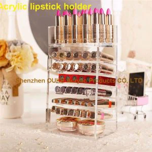 ردیف 7 بزرگ لب اکریلیک دارنده Perspex آرایش ذخیره سازی