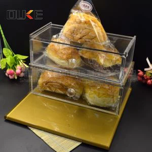 ظروف شیشه ای اکریلیک ظروف رستوران ظروف سینی Hot Pink Glass Tray