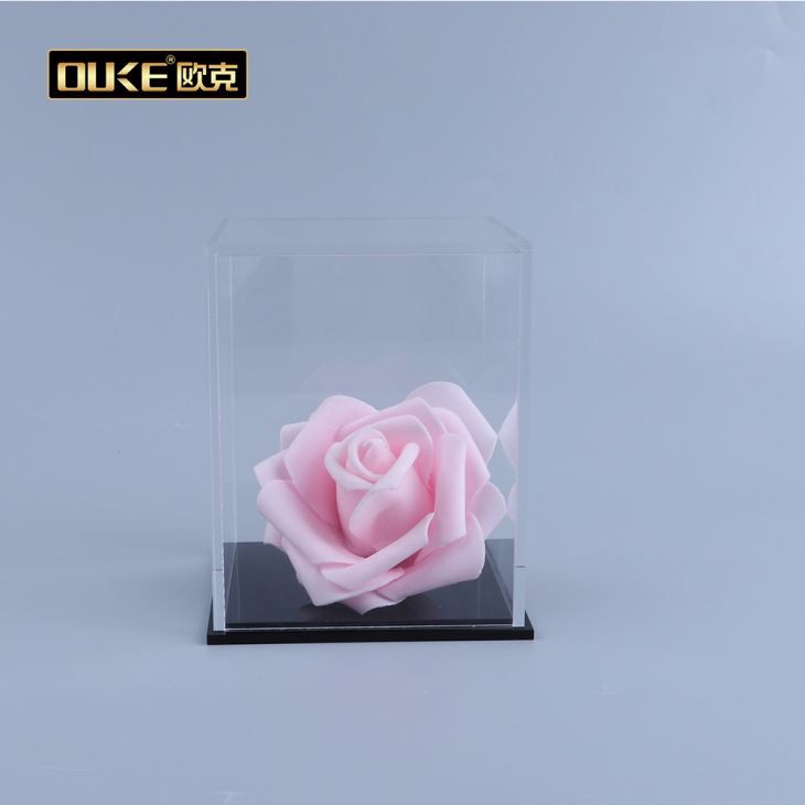 Clear Acrylic Cube With Black Base