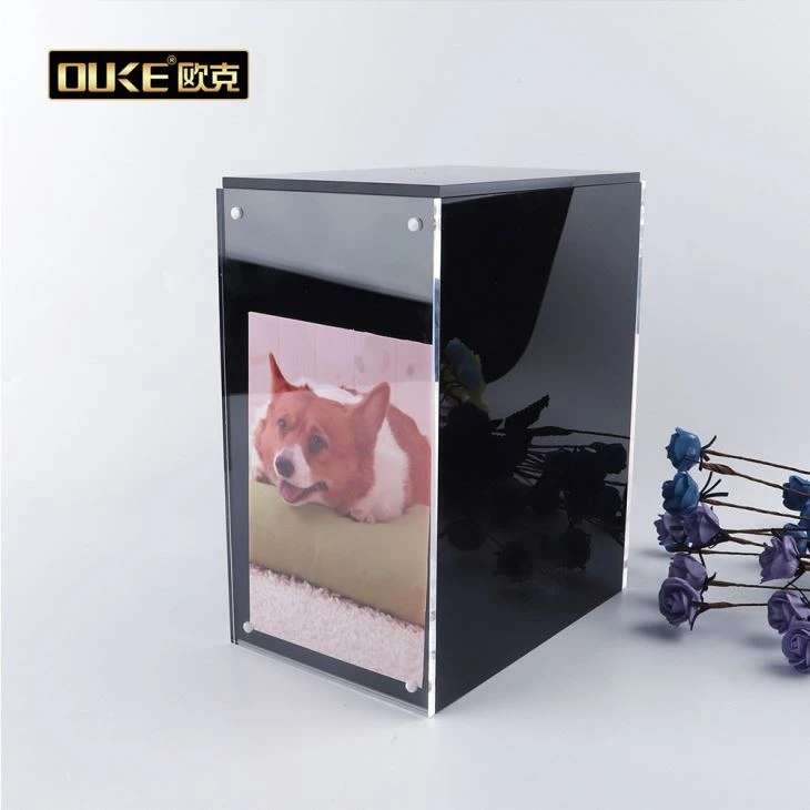 New Arrived Fashion Black Acrylic High Quality Box Frames For Engraving